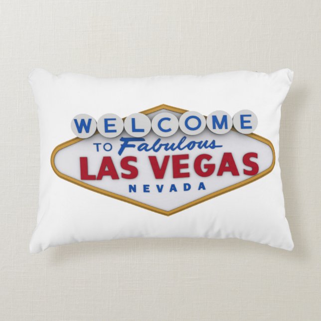 cooles Designerkissen willkommen in Las Vegas Dekokissen (Vorderseite)