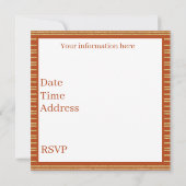 cooles Dessert Party Informationen Herbst Saison Einladung (Rückseite)