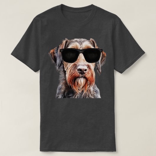 Cooles deutsches Drahthaar Pointer T-Shirt (Design vorne)