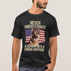 Cooles Deutsches Schäferhund-Design für Männer Opa T-Shirt