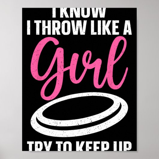 Cooles Disc-Golf-Design für Frauen Mädchen Disc-Go Poster (Vorne)