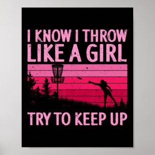 Cooles Disc-Golf-Design für Frauen Mädchen Disc Go Poster