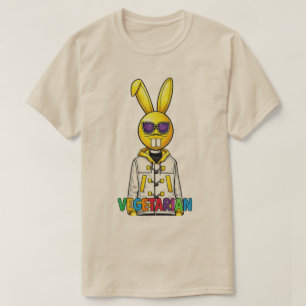 Cooles DJ Bunny-Vegetarier-T-Shirt für Männer T-Shirt