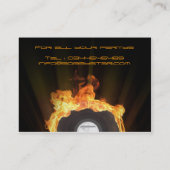 Cooles DJ-Vinyl auf Feuergeschäftskarte Visitenkarte (Rückseite)