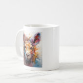 Cooles Donkey-Abstraktes Farb-Zuchtportrait Kaffeetasse (Vorderseite Links)