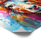 Cooles Donkey-Phantastisches Tierportrait Poster (Ecke)