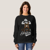 Cooles Dorfkind mit Lederhose Bayern Ti Sweatshirt (Vorne ganz)