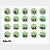 Cooles Down Runder Aufkleber (Blatt)