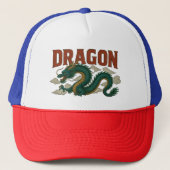 cooles Drachen-Design Truckerkappe (Vorderseite)