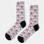Cooles Dragonfly-Codingcore Pink Wrapping Paper Socken (Linkes Detail)