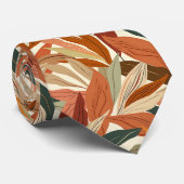 Cooles Dreiblattkachelmuster Krawatte (Gerollt)