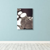 Cooles Drum Kit Leinwand Drummer Art Snare Cymbal (Insitu (Holzboden))