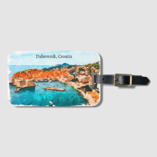 Cooles Dubrovnik Kroatien Adria Küste Panorama Aus Gepäckanhänger