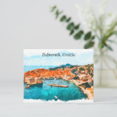 Cooles Dubrovnik Kroatien Adria Küste Panorama Aus Postkarte (Stehend Vorderseite)