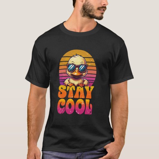 Cooles Duck Shirt Vintag Sunset Retro Niedlich Du (Vorderseite)