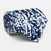 Cooles dunkelblaues Abstraktes Muster Krawatte (Gerollt)