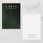 Cooles dunkelgrünes Ledervorlagendisplay Visitenkarte (Vorne/Hinten)