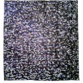 Cooles dunkles Silbergestanztes Glasmosaikmuster Duschvorhang (Vorderseite)