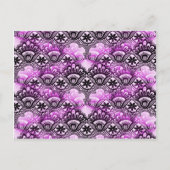 Cooles, dynamisches Muster der Lila Spitzenmatte Postkarte (Vorderseite)