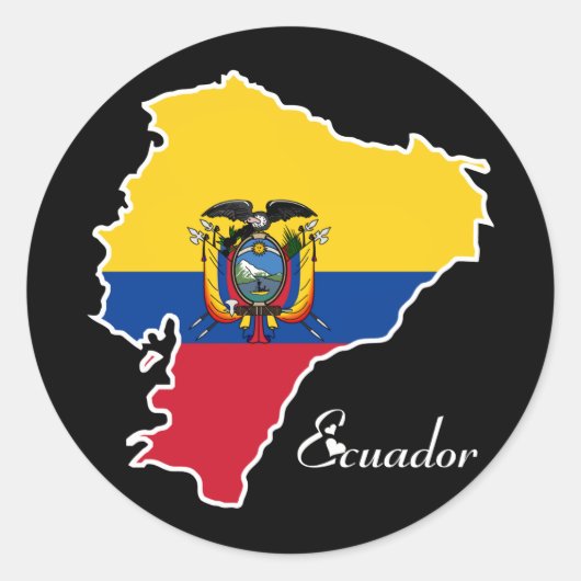 Cooles Ecuador Runder Aufkleber (Vorderseite)