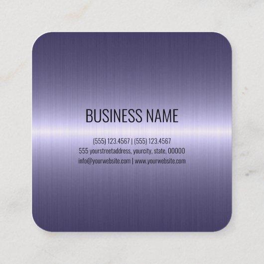 Cooles Edelstahl-Metallschau #2 Quadratische Visitenkarte (Rückseite)