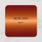 Cooles Edelstahl-Metallschau #7 Quadratische Visitenkarte (Vorderseite)