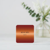 Cooles Edelstahl-Metallschau #7 Quadratische Visitenkarte (Stehend Vorderseite)