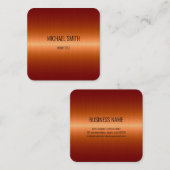 Cooles Edelstahl-Metallschau #7 Quadratische Visitenkarte (Vorne/Hinten)