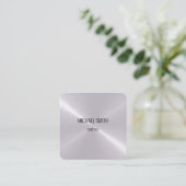 Cooles Edelstahl-Metallsiegel #8 Quadratische Visitenkarte (Stehend Vorderseite)