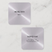 Cooles Edelstahl-Metallsiegel #8 Quadratische Visitenkarte (Vorne/Hinten)