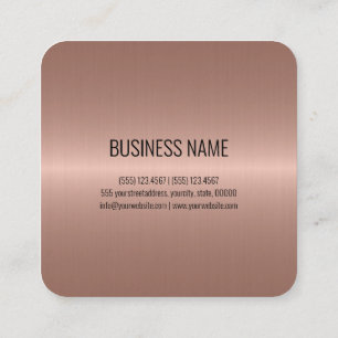 Cooles Edelstahlblech 3 Quadratische Visitenkarte