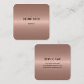 Cooles Edelstahlblech 3 Quadratische Visitenkarte (Vorne/Hinten)