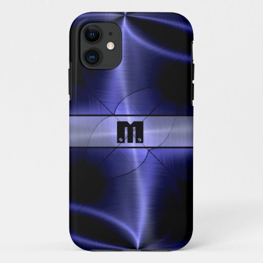 Cooles Edelstahlmetall 14 Case-Mate iPhone Hülle (Rückseite)