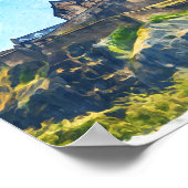 Cooles Edinburgh Schottisches Schloss Malerei Poster (Ecke)