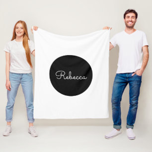 Cooles Editierbares Weißskript Retro-Modernes Desi Fleecedecke