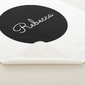 Cooles Editierbares Weißskript Retro-Modernes Desi Sherpadecke (3/4)