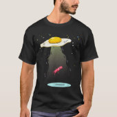 Cooles Ei Entführung Bacon Funny UFO Frühstücksbuf T-Shirt (Vorderseite)