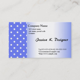 cooles, einfaches, elegantes blaues Polka-Dots-Ges Visitenkarte