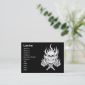 Cooles einfaches elegantes Schwarz-weißes Stammes- Visitenkarte (Stehend Vorderseite)