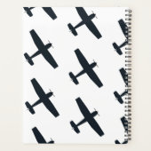 Cooles, einfaches Flugzeug, schwarz und weiß Planer (Rückseite)