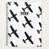 Cooles, einfaches Flugzeug, schwarz und weiß Planer (Vorderseite)