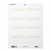 Cooles Einfaches Schlichtes Minimalistisches Gold  (Vorne)