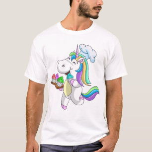 Cooles Einhorn Backen Cupcakes Funny Horned Hors T-Shirt