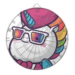 Cooles Einhorn Dartscheibe