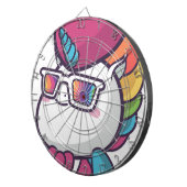 Cooles Einhorn Dartscheibe (Vorderseite rechts)