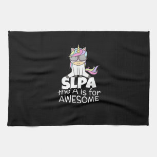 Cooles Einhorn für SLPA Sprachtherapeut Geschirrtuch