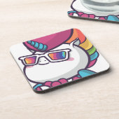 Cooles Einhorn Getränkeuntersetzer (Linke Seite)