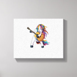 Cooles Einhorn Gitarre spielen _ Funny Animal Guit Leinwanddruck