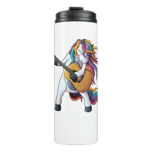 Cooles Einhorn Gitarre spielen _ Funny Animal Guit Thermosbecher