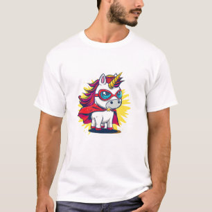 Cooles Einhorn mit Superhelden-Umhang-Kostüm Langa T-Shirt